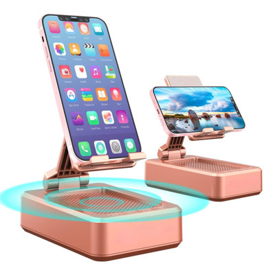 Portable Phone Stand With Speaker Bluetooth Wireless,Gifts For Men Women,Birthday For Women Men,Kitchen Gadgets For Men,Phone Holder For Desk - Rose G -  SHIRLEY'S OFFICE FURNITURE, LLC, PSB0BHYPZX3R