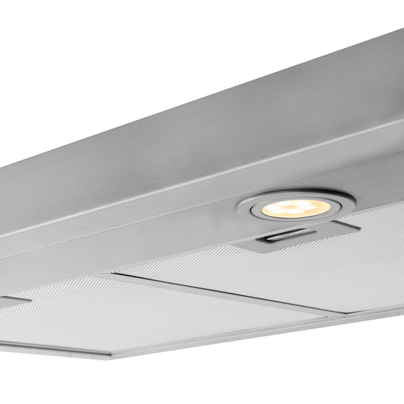 30" 600 400 CFM Ducted Under Cabinet Range Hood in Brushed 430 Stainless Steel
