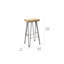 Tabouret de bar Belma en bois rustique avec structure en métal - H 30,5 po