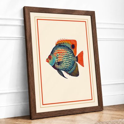 Tropical Fish Study Botanical - Framed Print