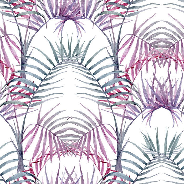 Brianah Matte Wallpaper Roll, Purple/Grey/White, 250 x 250cm