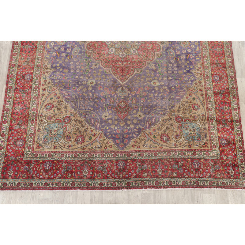 Tapis de zone en laine 10 pi 3 po x 13 pi 8 po one-of-kind-noué la à la main bourgogne Middletown
