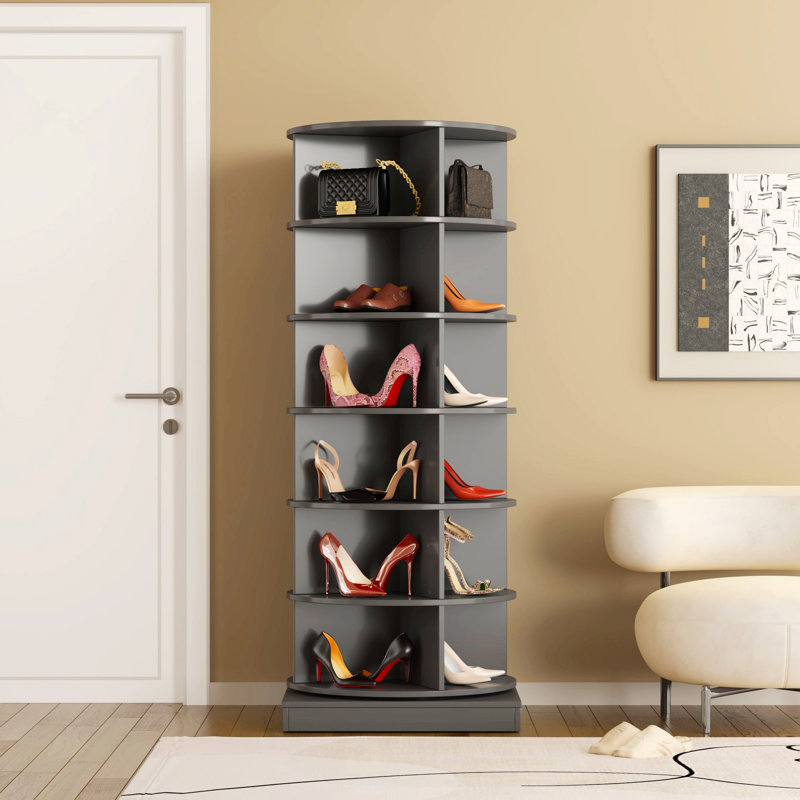 Étagère à chaussures rotative 360, étagère de rangement pour chaussures d'entrée, range-chaussures pour la maison