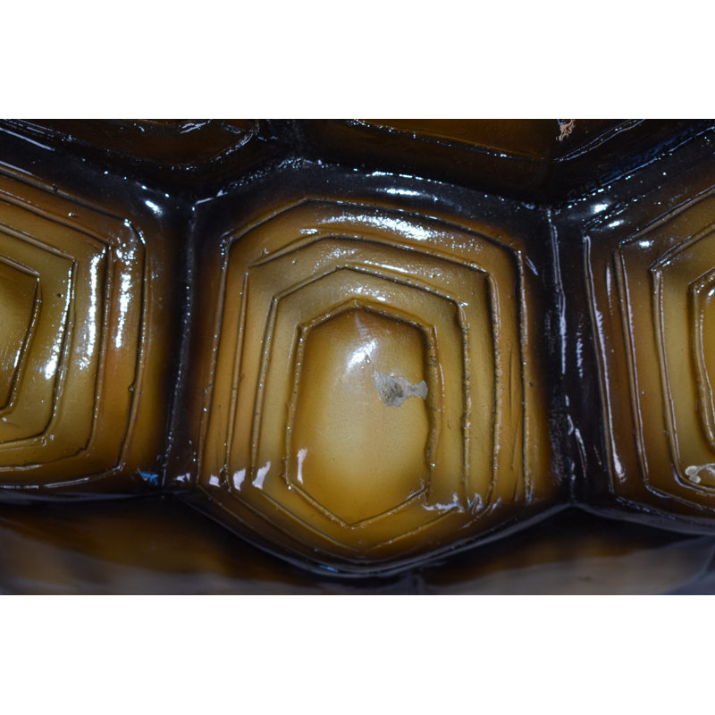 Statue géante en fontaine tortue tortue à finition brune 24 po x 38 po x 16 po, Marron