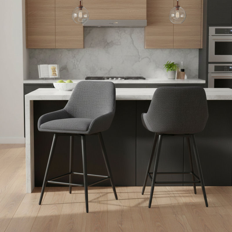 Swivel Counter Stool , Grey