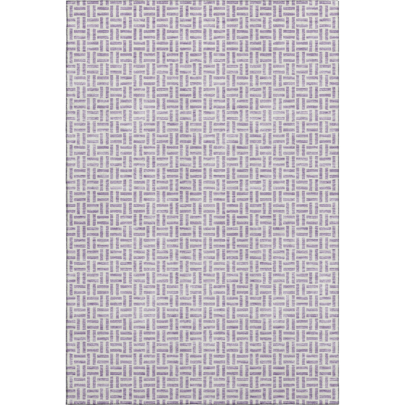 Premium Machine Washable Prisco Lavender Rug, Rectangle 3' x 5'