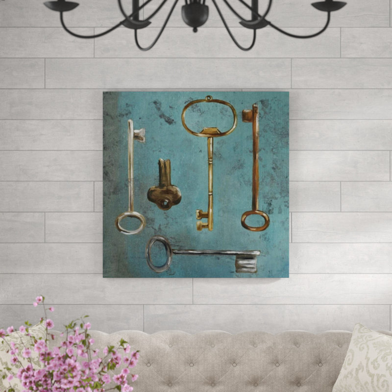 Antique Keys III - reproduction d'art, H 36 po x l 36 po, Extérieur