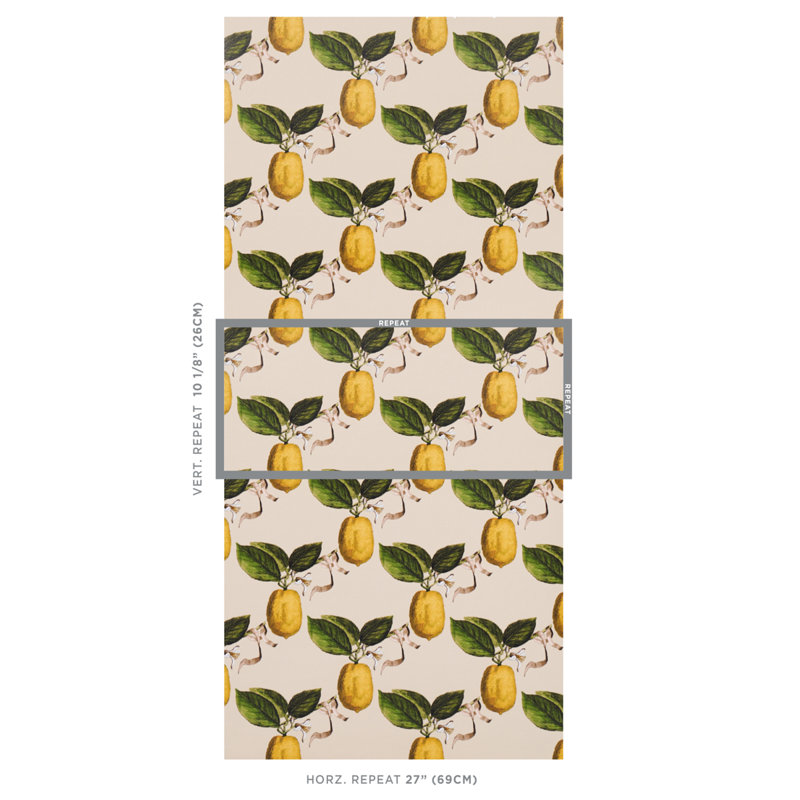 Schumacher x Johnson Hartig Le Citron Wallpaper, Natural