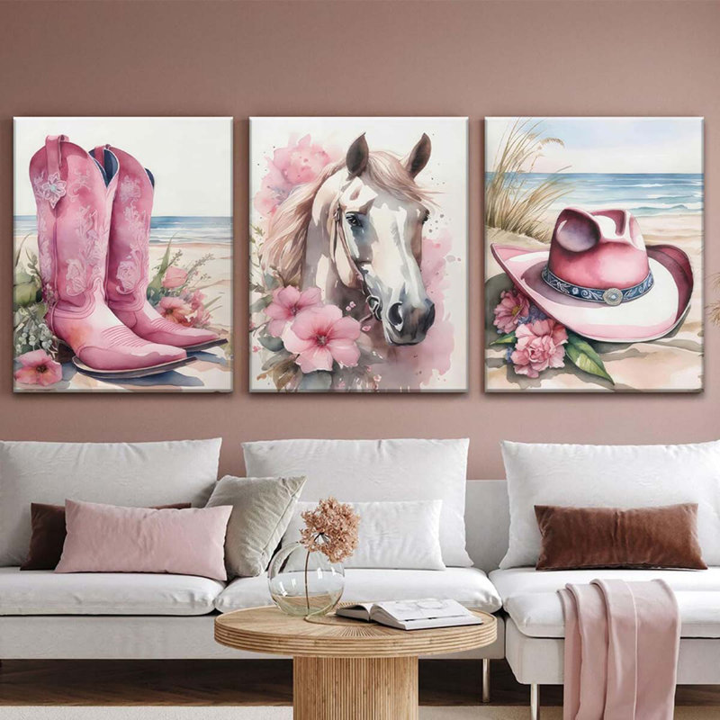 3 Piece Wrapped Canvas Print, 60 cm H x 40 cm W