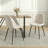 Set Of 4 Velvet Upholstered Dining Chairs With Black Metal Legs-770323826