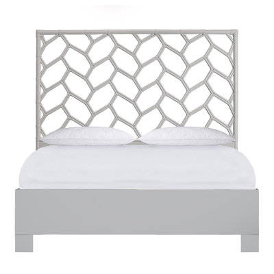 Silas King Platform Bed, Light Blue