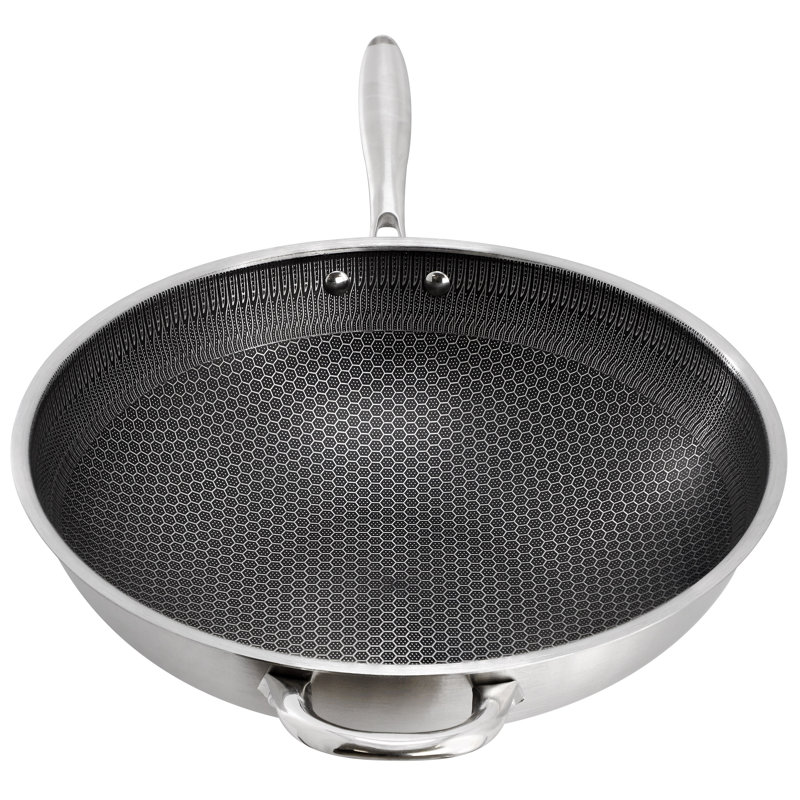 Wok intérieur en acier inoxydable 14 po Gibson Home Stargaze
