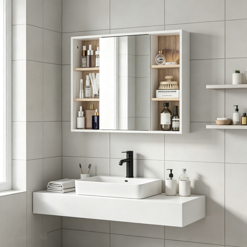 W H Medicine Cabinet Mirror