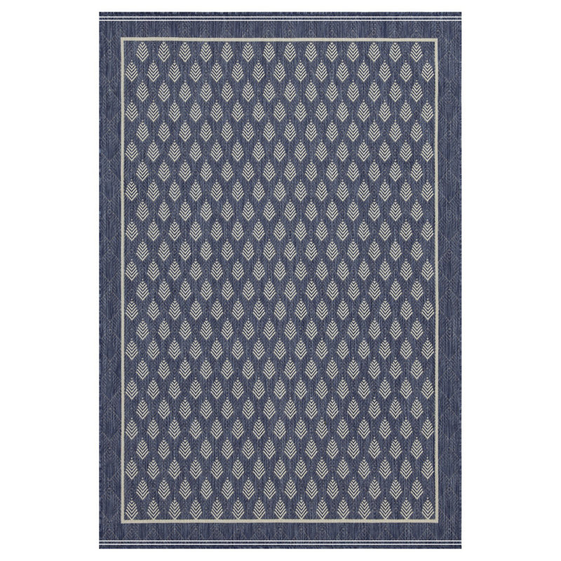 Blue Indoor/Outdoor Area Rug, Rectangle 7'10" x 10'3"