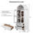 71 Inch Tall Arched Kitchen Pantry Cabinet With 2 Large Drawers, Adjustable Shelves, Glass Doors, And Modern Farmhouse Design For Elegant Storage Solutions-1947283470