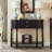 Black Solid Wood Console Table