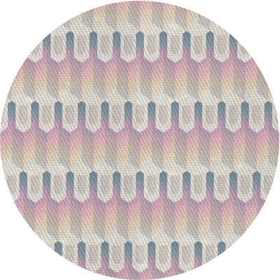 Tapis beige/rose à motifs
