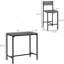 Ensemble de 3 tables de bar et chaises, ensemble de table de salle à manger industriel pour 2 personnes, table de cuisine à hauteur de comptoir