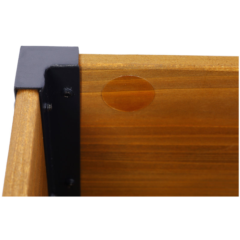 Lit surélevé rectangulaire en bois pour jardin