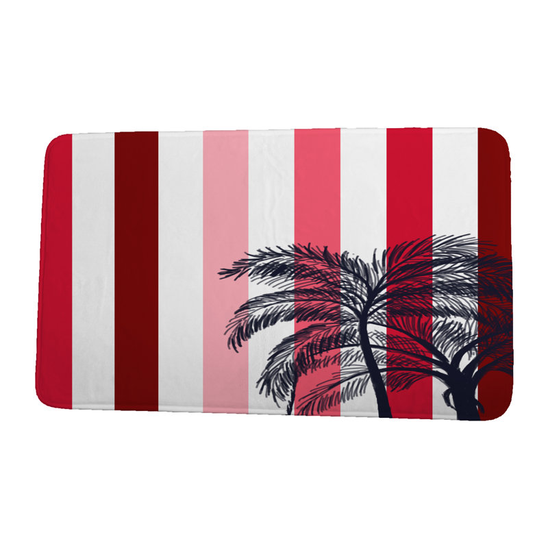 Tapis de bain Hilliard, l 34 po x L 21 po, Rouge