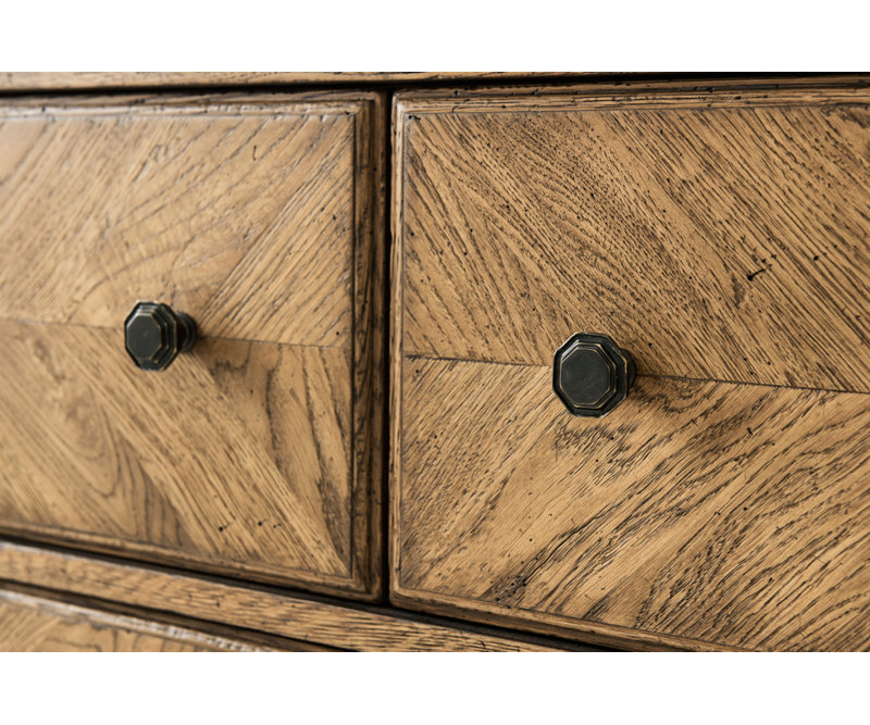 Nova Dawn Oak Parquetry Double Dresser