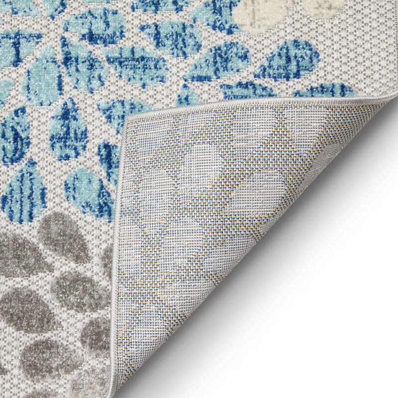 Floral Indoor / Outdoor Area Rug, Rectangle 120 x 160cm