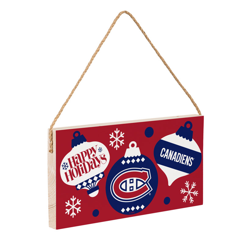 Plaque murale en bois des Fêtes des Canadiens de Montréal 6 x 11