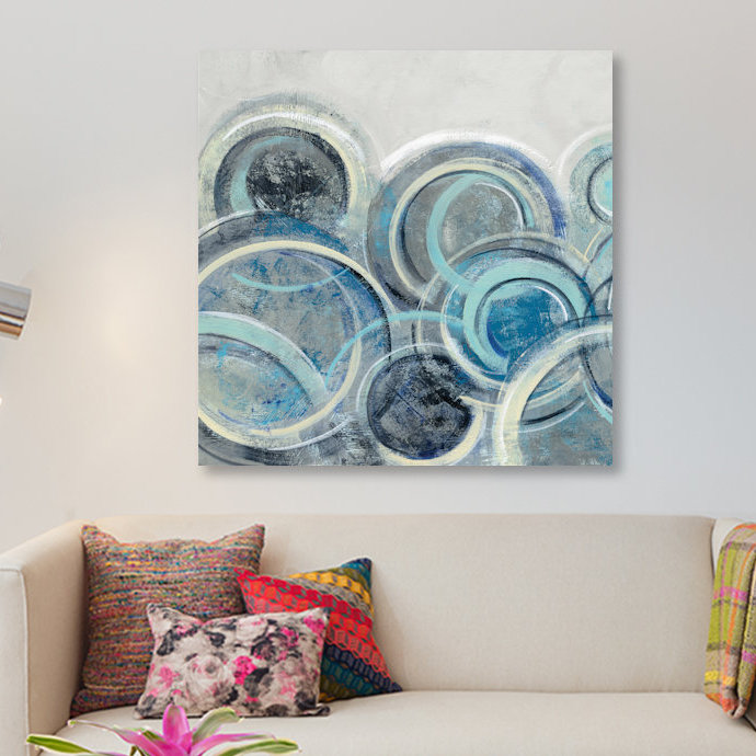 «Variation Blue Gray II» par Silvia Vassileva, impression sur toile tendue sur châssis, H 48 po x l 48 po x P 1,5 po