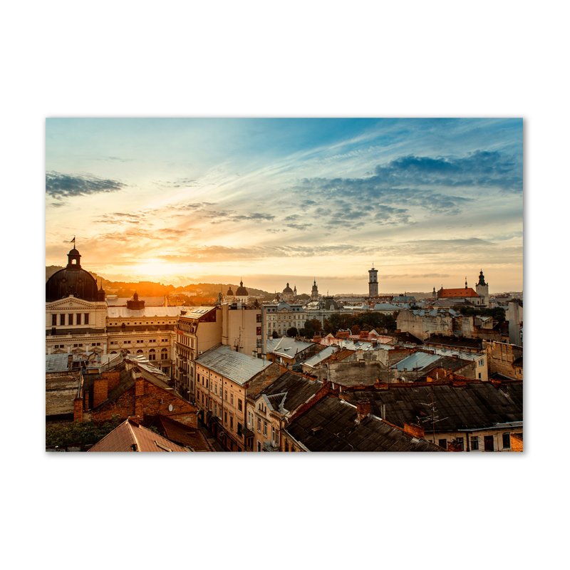 Sunrise Lviv - Wrapped Canvas Print