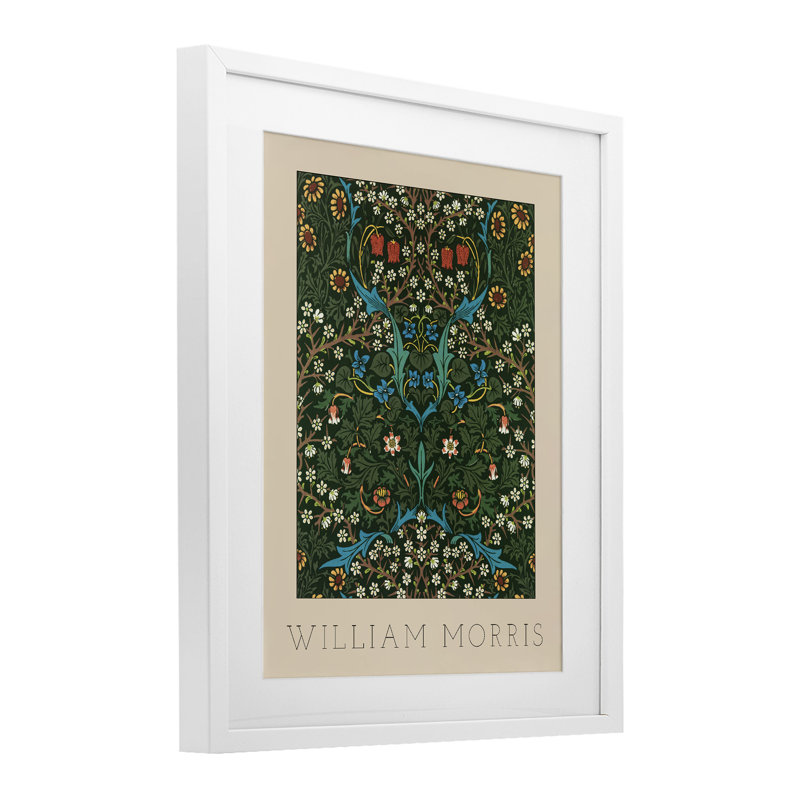"Ornate Botanicals" William Morris, reproduction encadrée sous verre, design par Lil 'Rue, H 21 po x l 17 po