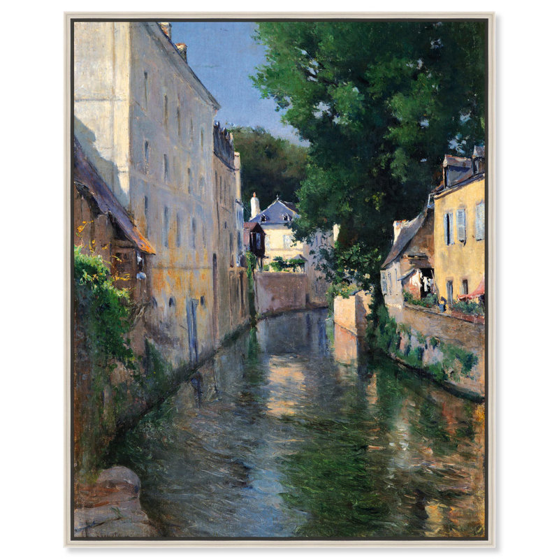 The River Isole Canvas by Art Remedy, Black, 21" H x 17" W, Floater Frame