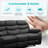 82" 3-Seater Manual Recliner Sofa with Storage & Flip-Up Table - Space-Saving Home Theater Seating with Adjustable Backrest & Cup Holders-656663005