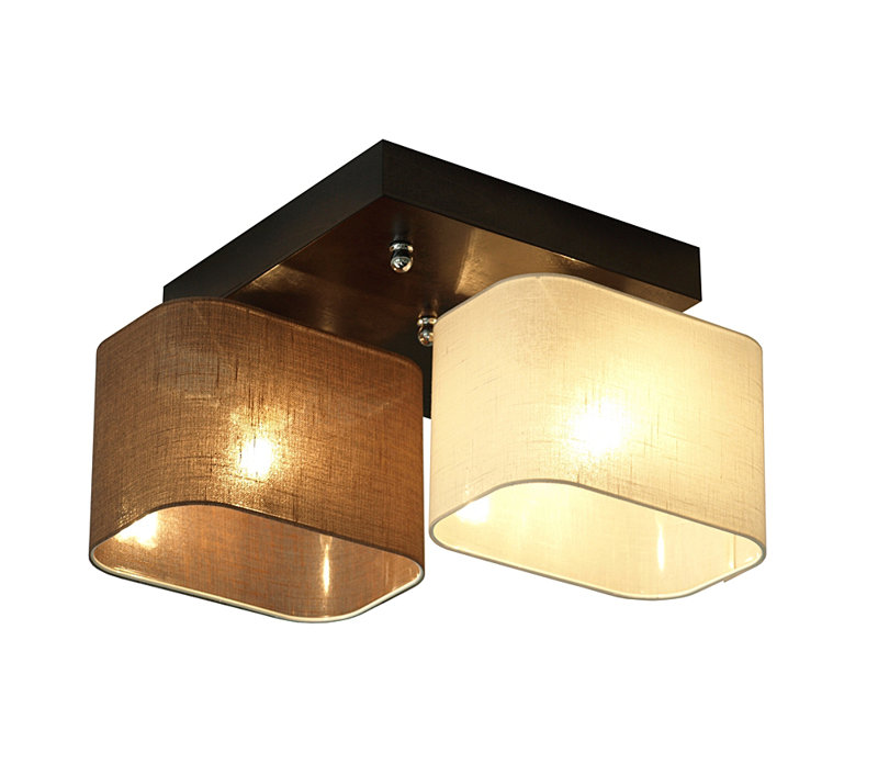 Gonzalez Semi Flush Mount, Brown/Cream transparent, Wenge