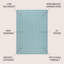 Tapis intérieur / extérieur à chevrons concentriques carrés turquoise / gris clair-69805174