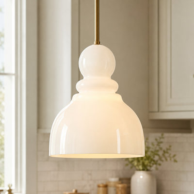 Atchison 1-Light Gold Kitchen Island Pendant