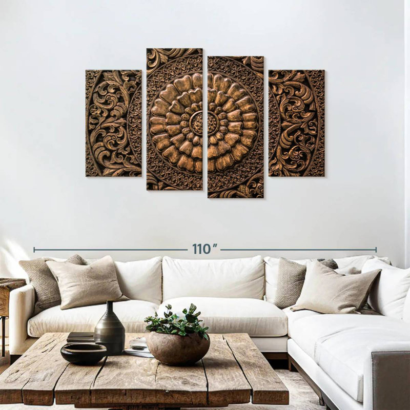 Senne Round Floral Carving