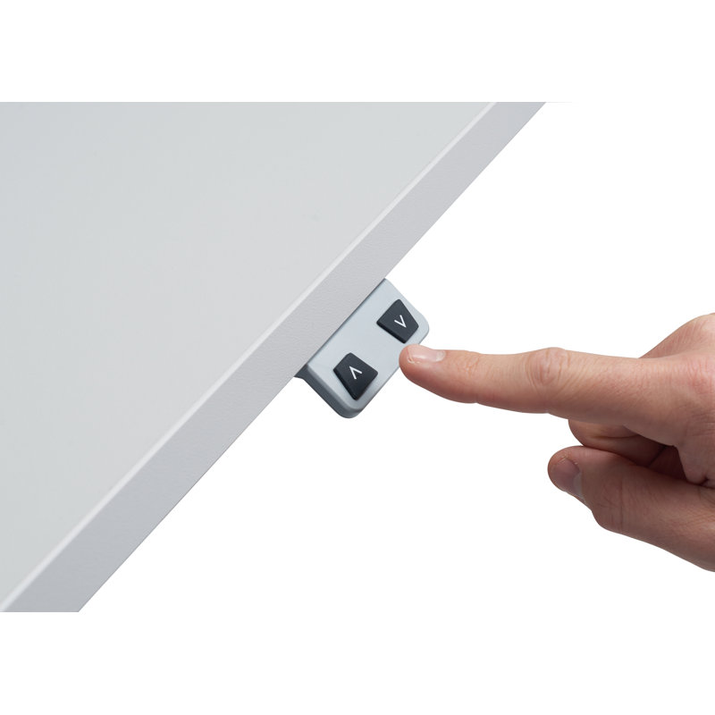 Trexler Metal Base Standing Desk, Grey/Silver, 1300cm H x 1600cm W x 800cm D
