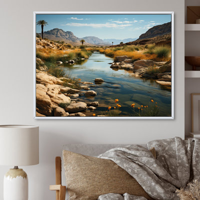 Désert oasis III sur toile