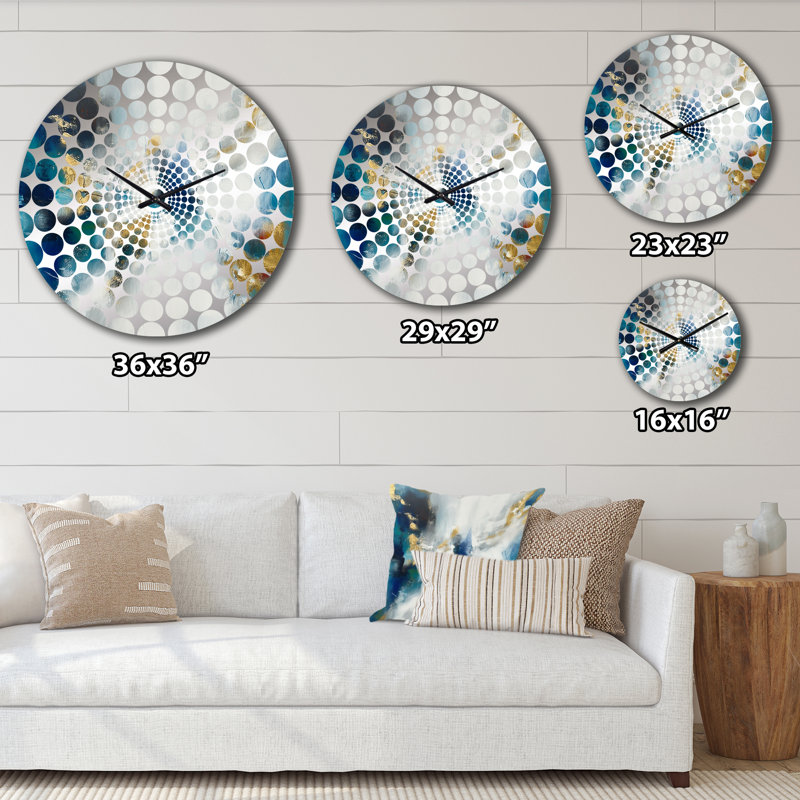 Almestica - Horloge murale peinture abstraite, Grand