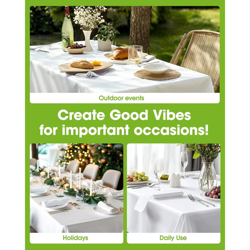 Plastic Table Cloth Disposable 20 Pack, Table Cloths, Party, Picnic, Wedding, Decorative Tablecloths, Rectangle,  Plastic Cover, Leakproof & Sturdy