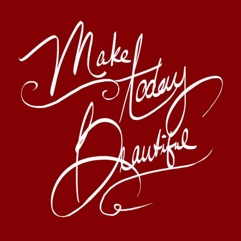«Make Today», art textuel sur toile tendue, H 12 po x l 12 po
