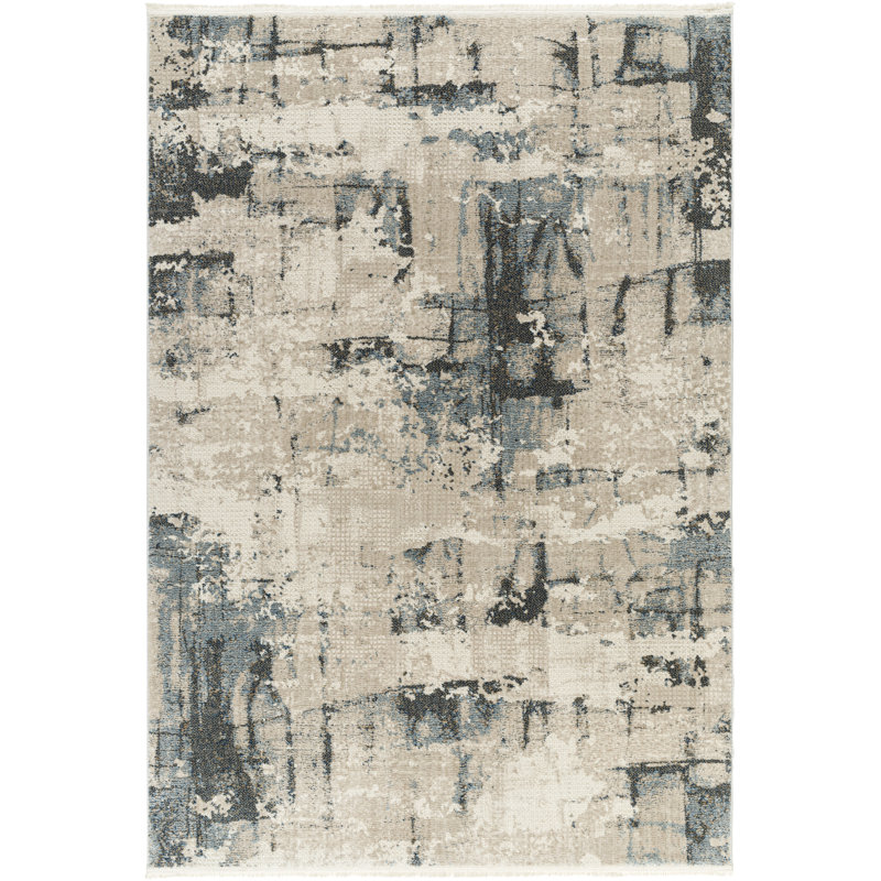 Abstract Indoor Rug, Rectangle 9'2" x 12'