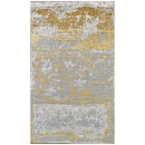 One-of-a-Kind Rectangle 4'11" x 6'2" Area Rug in Gold/Silver