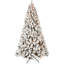 Arbre de Noël floqué pré-éclairé avec 200 lumières blanc chaud UL-1110902103
