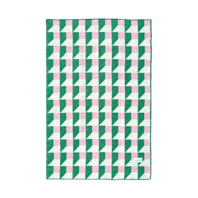 CUBICS Geometric Wool Jacquard Blanket