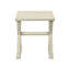 Table d'appoint blanche antique avec un design carré - idéale pour la chambre à coucher et le salon. Accent pour la chambre à coucher, placage de table de chevet, look transitionnel, base en bois massif, cube spacieux