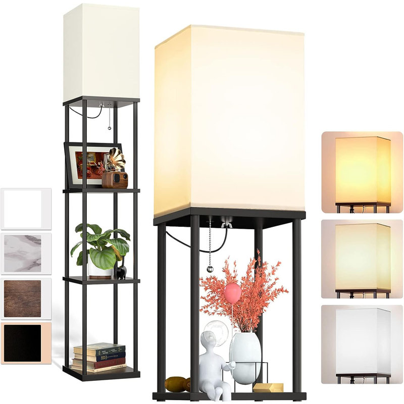 64'' Column Floor Lamp, Black