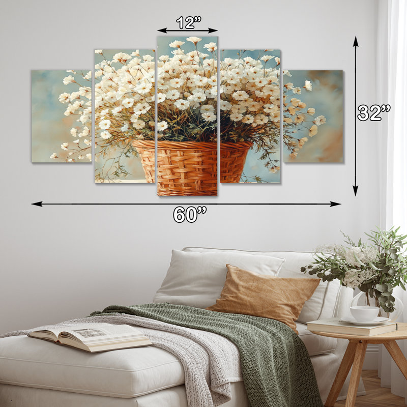 Ensemble de fleurs blanches "Garden Farm Garden II - Daisies"