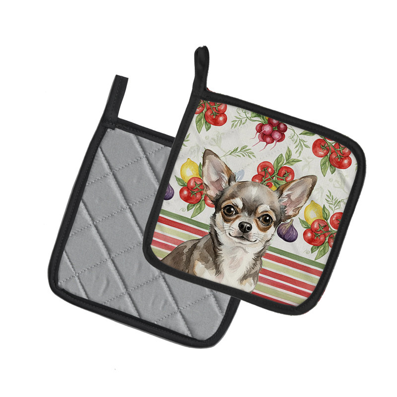 Paire de supports à casseroles Chihuahua
