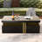 Black MDF Coffee Table With PVC Pattern Top 2 Drawers 100*50*40Cm-1204716652